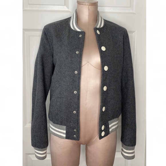 True Religion Sports Varsity Jacket Snap Buttons - Picture 2 of 9